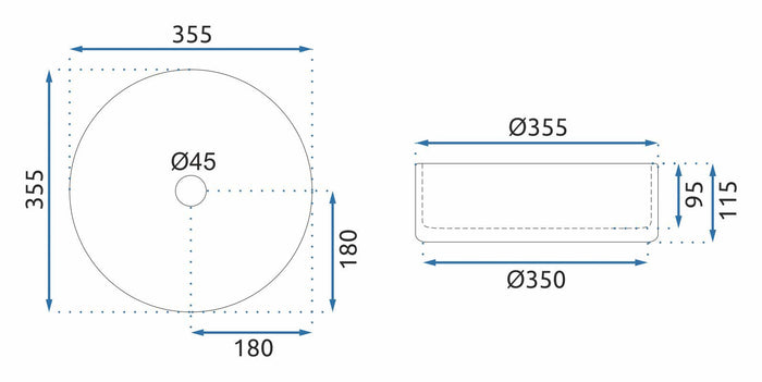 Lavabo Da Appoggio Rea Cristal Transparent