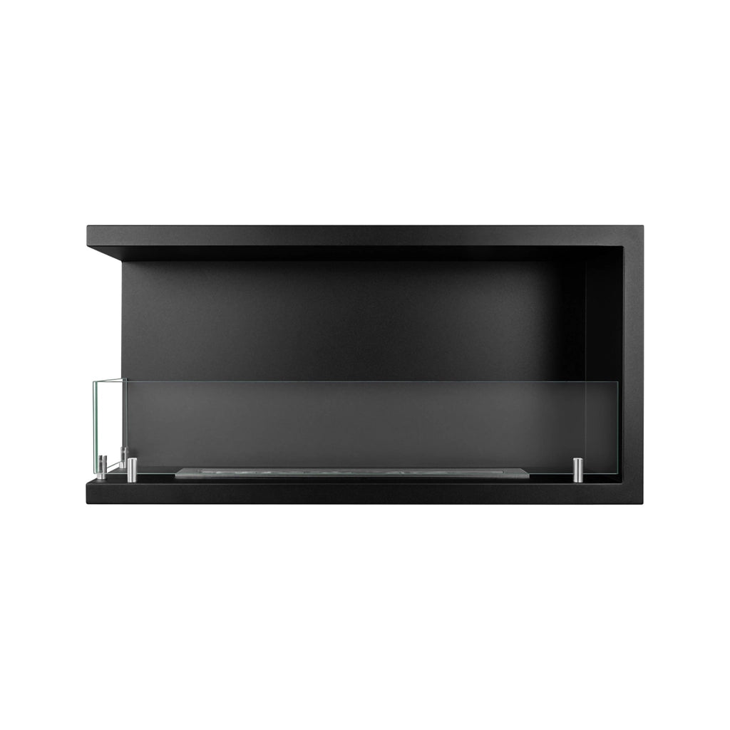 Caminetto Garzeno, Camino a Bioetanolo Capacità 1.5 lt, 90x22x45h cm Nero
