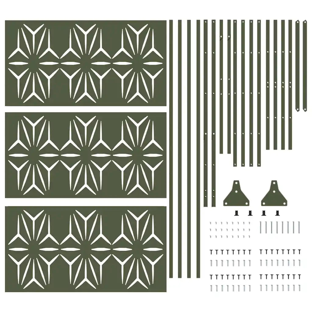 Schermo per Privacy Oliva 100 x 50 x 180 cm Acciaio CFW8895552