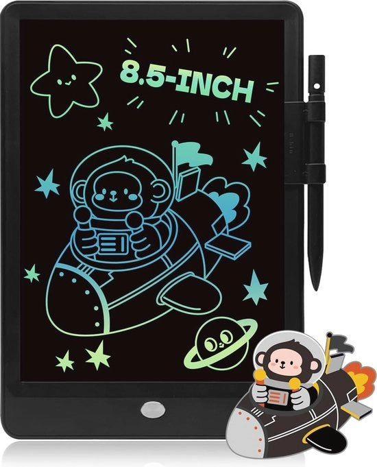 Tavola da disegno LCD 8,5 pollici per bambini - Tablet riutilizzabile e pulibile per bambini - Regalo ideale per bambini dai 3 ai 8 anni
