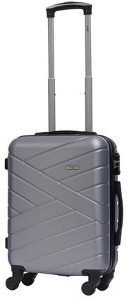 Trolley Valigia Bagaglio a Mano Rigida in ABS 4 Ruote TSA Ravizzoni Giove Silver