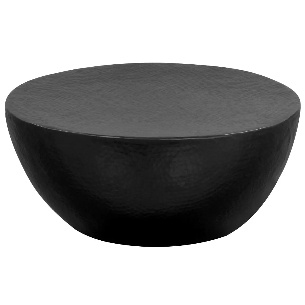 Tavolino da CaffÃ¨ in Alluminio Martellato 70x30 cm Nero cod mxl 21227