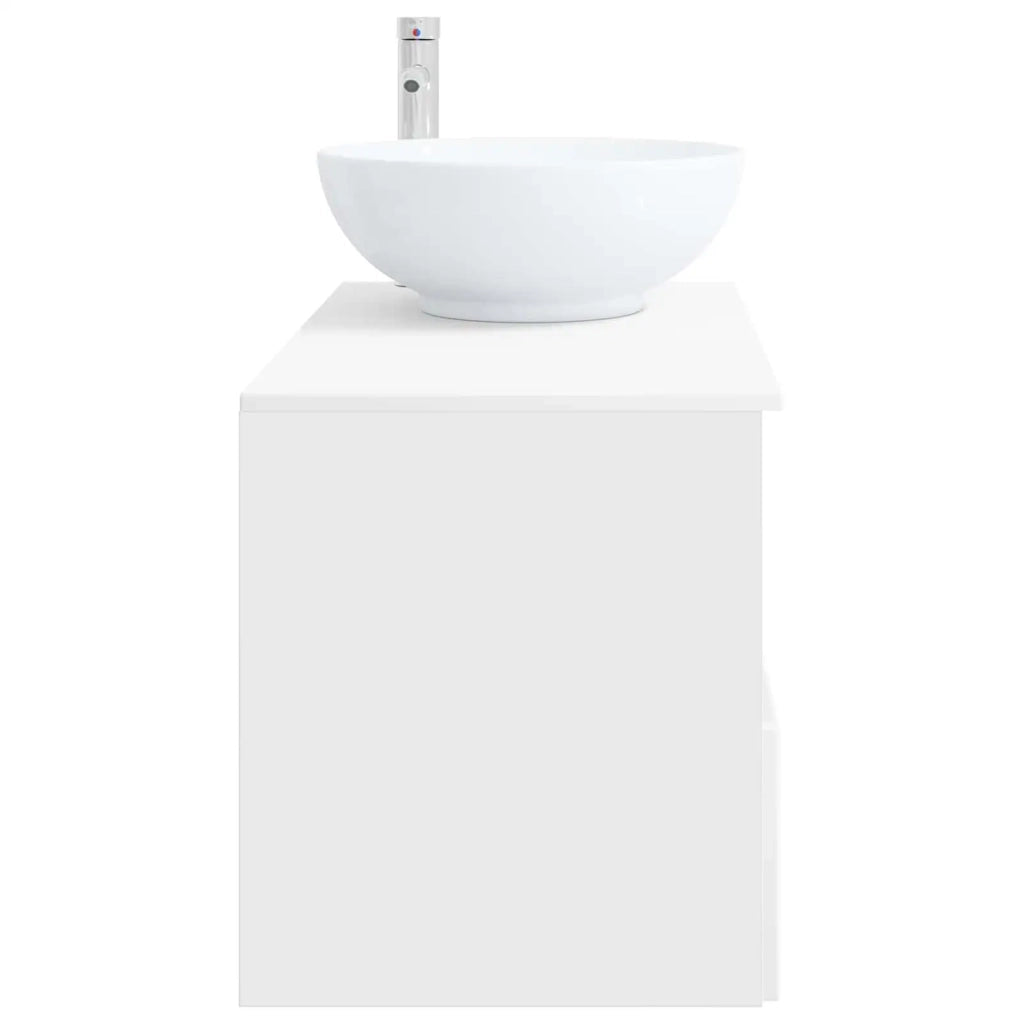 Set di mobili per il bagno 2 pz Bianco Legno ingegnerizzato 3404084