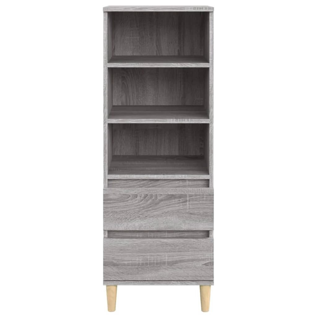 Buffet credenza cassettiera armadio mobile contenitore organizer cucina soggiorno salotto rovere Sonoma alto 40 x 36 x 110 cm legno ingegnerizzato grigio 02_0035358