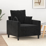 Divano Sedia-Poltrona Nero 60 cm Velluto 587804