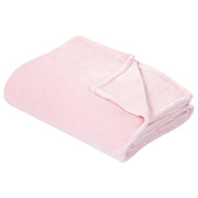 Coperta plaid in poliestere rosa 150 x 200 cm morbido durevole letto divano soggiorno stile classico