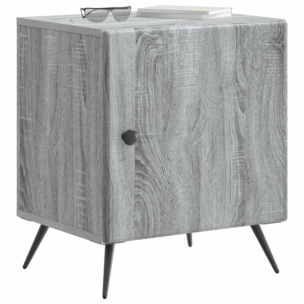 Set di 2 Comodini | Armadio da Notte | Mobiletto da notte Grigio Sonoma 43 x 34,5 x 50 cm