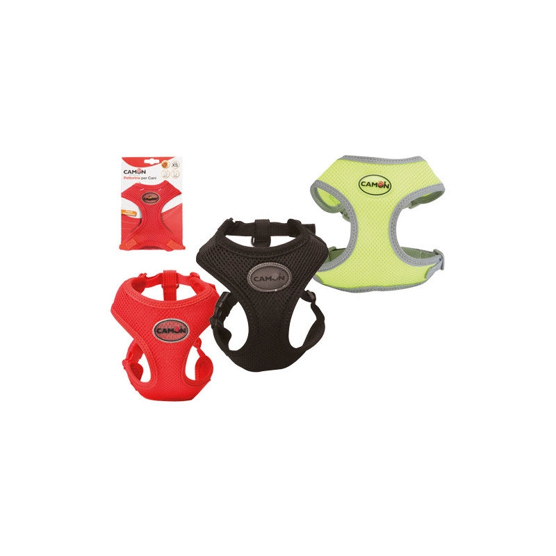Pettorina Camon Mesh nera XS – Doppia regolazione – Comfort e traspirabilità per cani piccoli