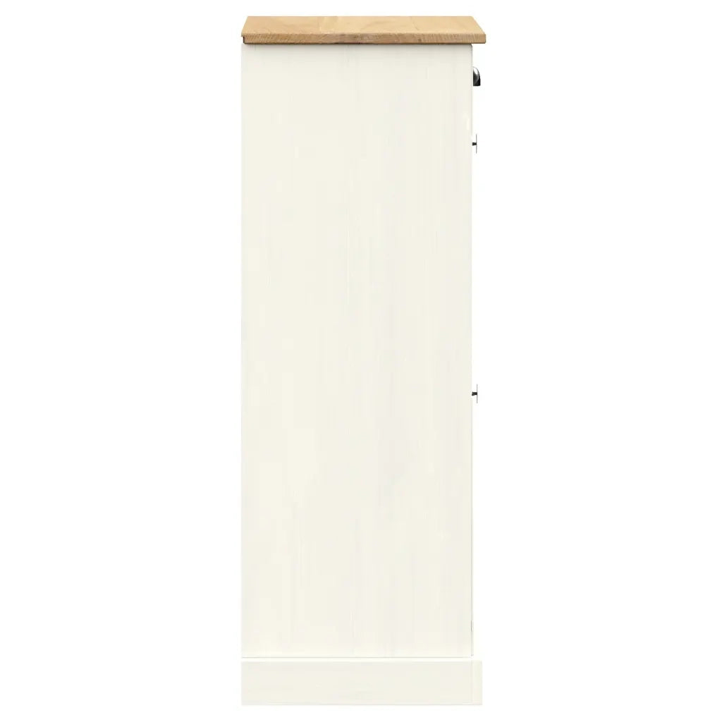 Scarpiera VIGO 60x35x96 cm in Legno Massello di Pino Bianco