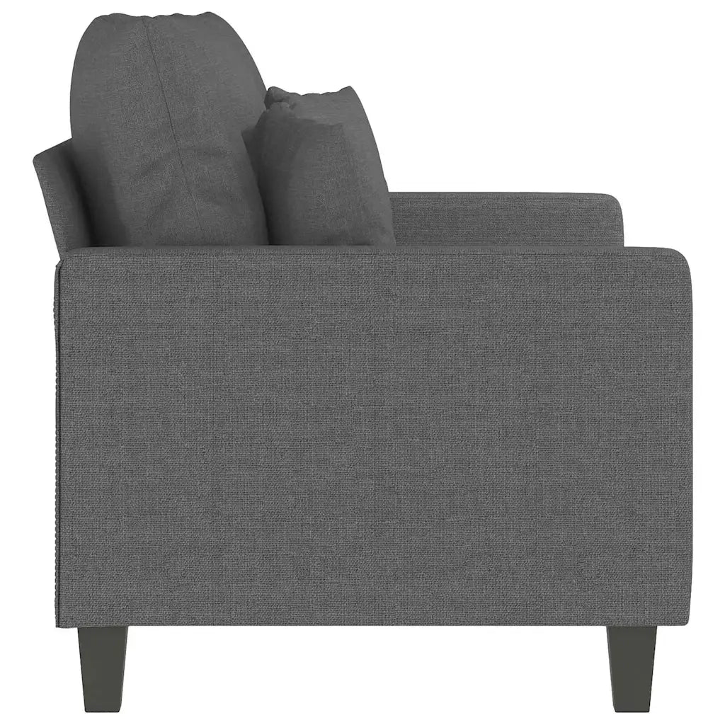 Divano | Divano da soggiorno | Sofa a 2 Posti Grigio Scuro 120 cm in Tessuto