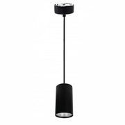 Trade Shop - Lampadario Faretto Cilindro Pendente A Sospensione Attacco Gu10 Nero 15 Cm 99937 -
