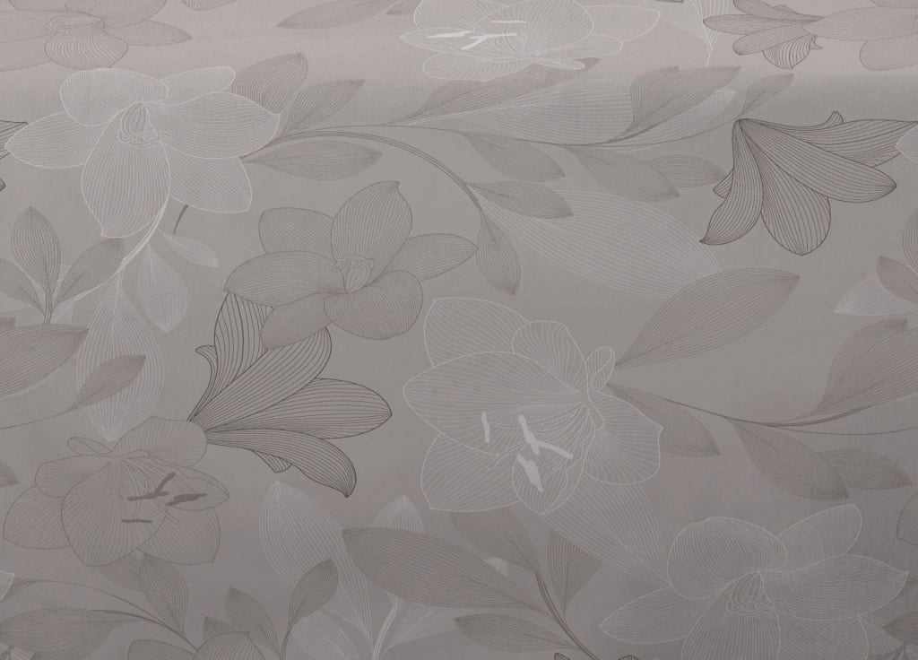 Telo Arredo Granfoulard Copritutto Salvadivano 100% Cotone Disegno Lily - Singolo - Beige