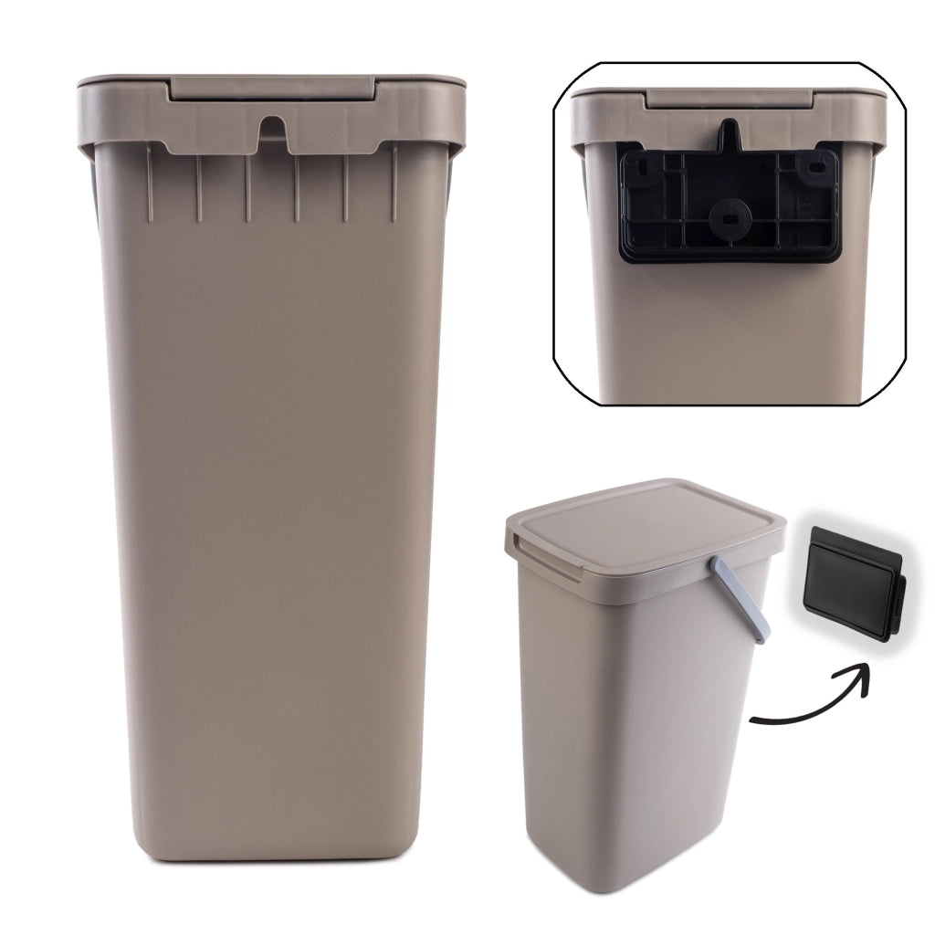 KADAX Zestaw koszy SYSTEMA Q COLLECT 20L jasny brą