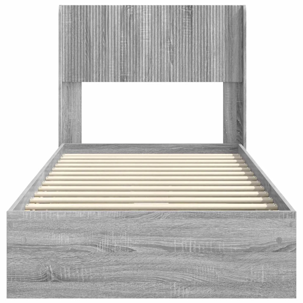 Struttura del letto con stoccaggio e testata Sonoma grigio 3414424