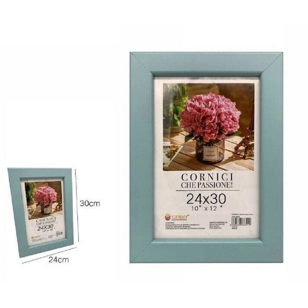 Trade Shop - Cornice Per Foto Fotografie Quadri Tele Poster Portafoto 24 X 30cm Azzurra 68619 -