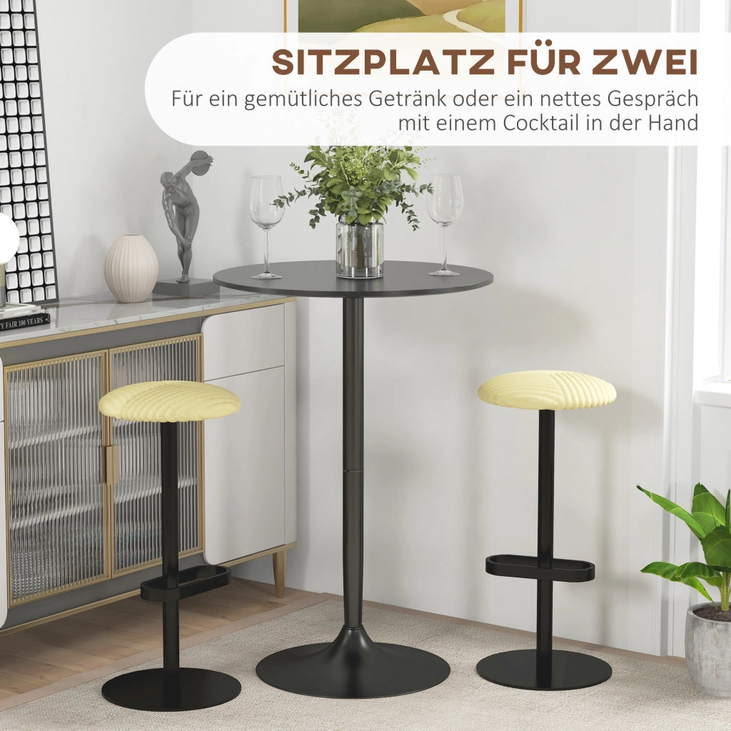 Tavolo da bar ¨C zephmum ¨C 70x70x102 cm, nero
