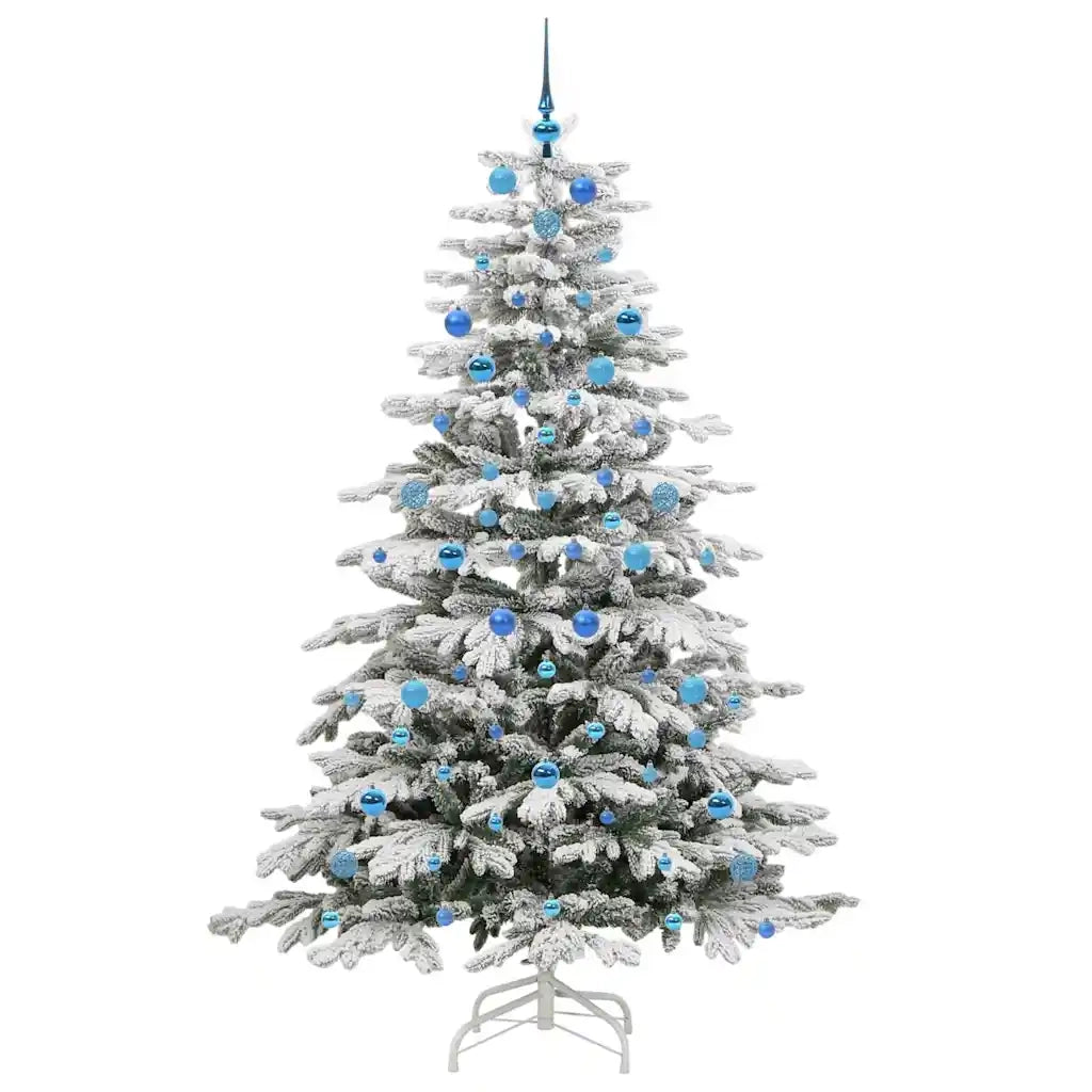 Albero di Natale | Decorazioni natalizie Artificiale con Rami Pieghevoli Bianco 210 cm