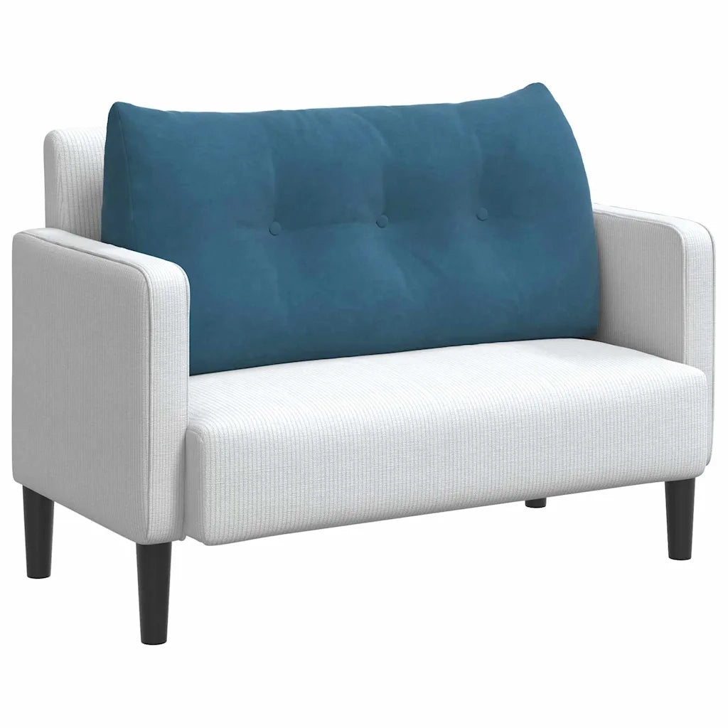 Cuscino per Schiena Blu 100 x 24 x 50 cm Velluto 42014457
