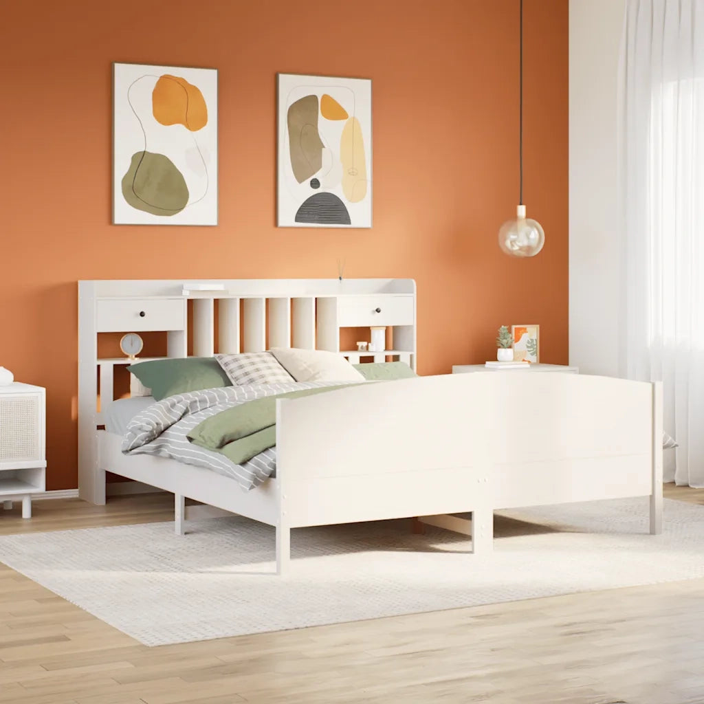 Giroletto con Libreria senza Materasso 180x200 cm in Legno Pino 3323135