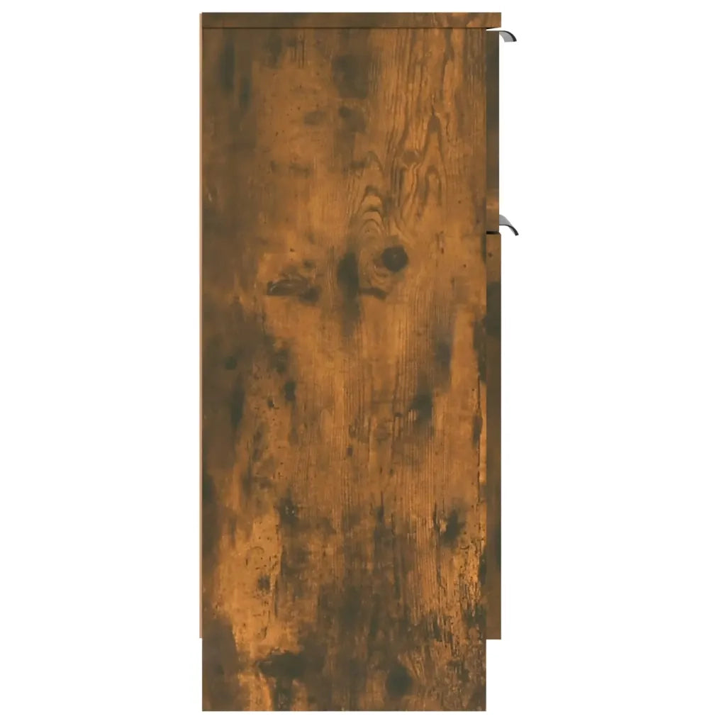 Credenze 2 pz Rovere Fumo 30x30x70 cm in Legno Multistrato cod mxl 19950