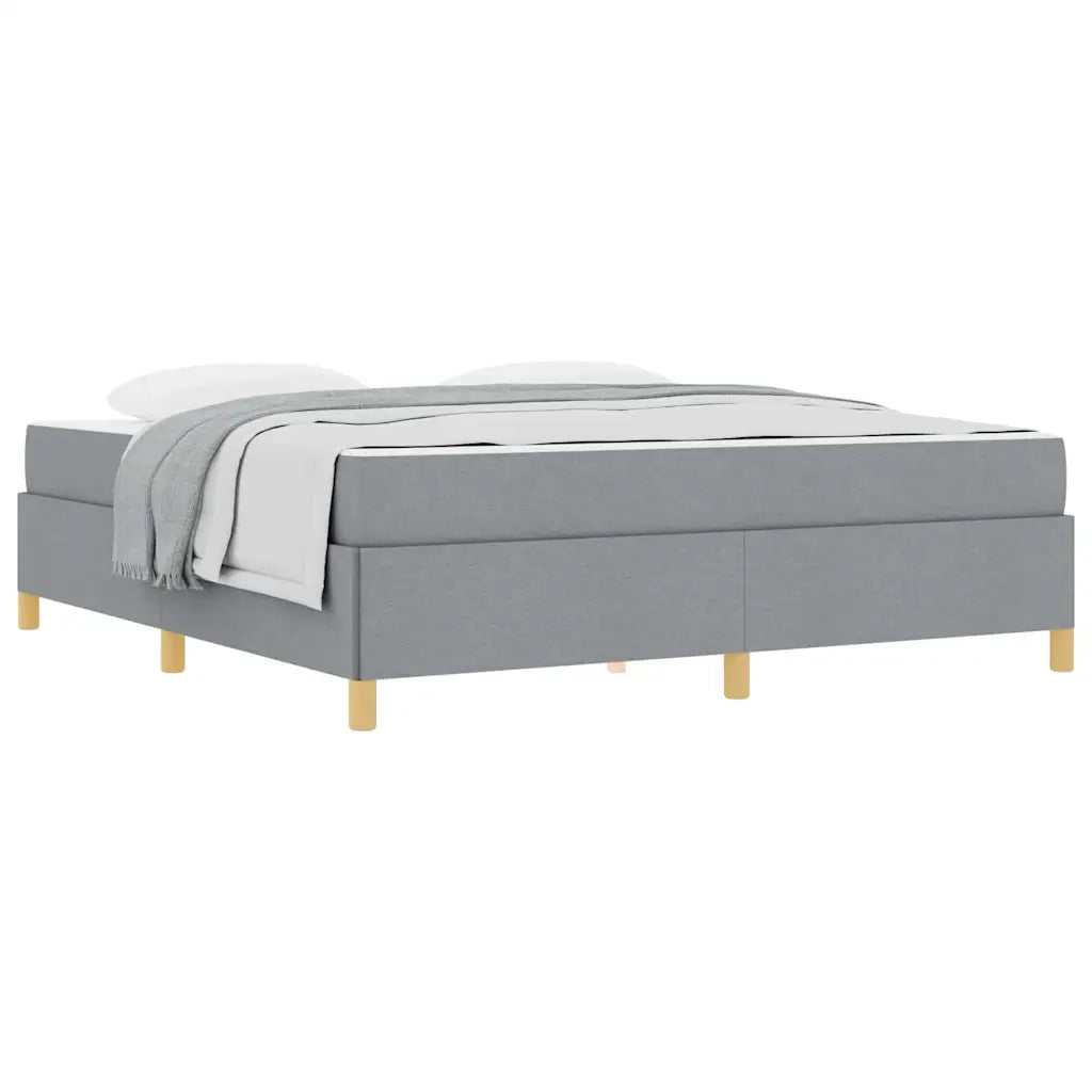 vidaXL Letto a molle Grigio chiaro e Bianco 180 x 200 cm Tessuto