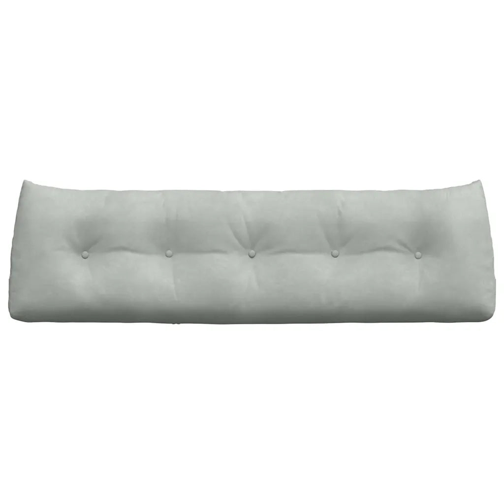Cuscino per Schiena Grigio chiaro 160 x 24 x 50 cm Velluto