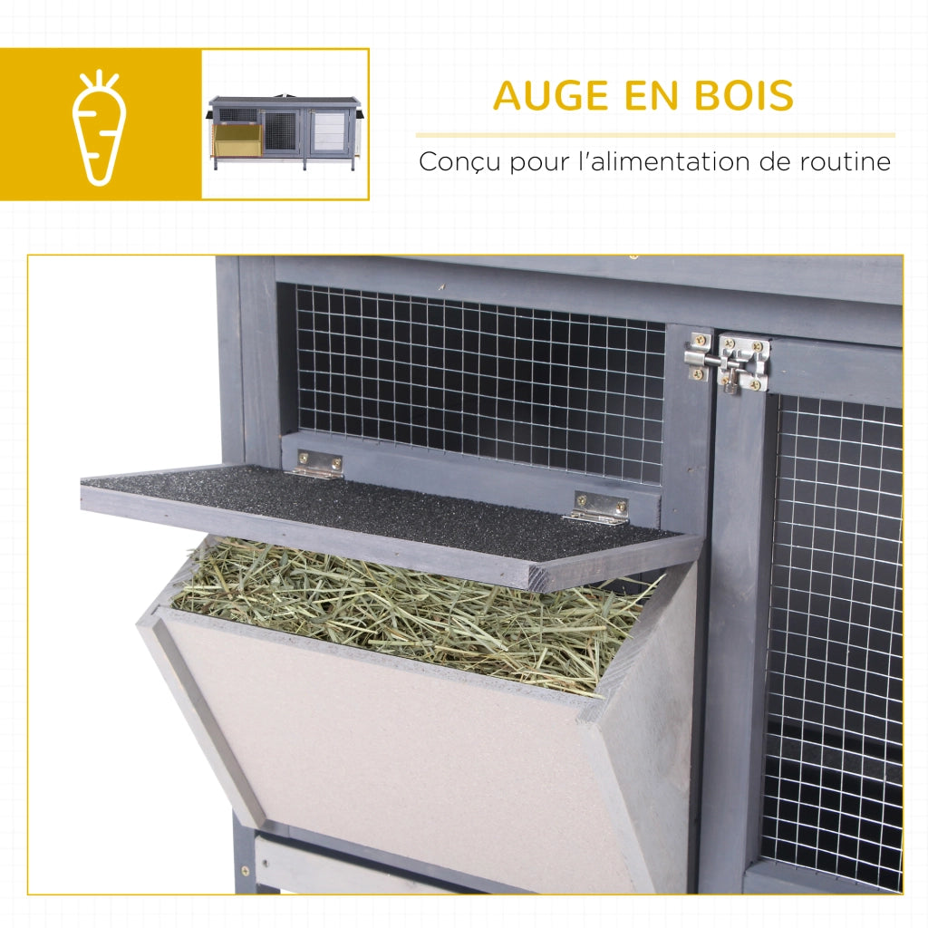Casetta da giardino ¨C zephmum ¨C grigio nero 112x50x54 cm