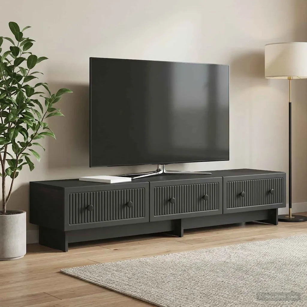 Mobile TV Nero 147 x 34,5 x 30 cm Legno ingegnerizzato 894016