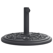 Base per ombrellone rotonda 45 x 31,5 cm stabile design floreale stile outdoor nero PE 02_0056642