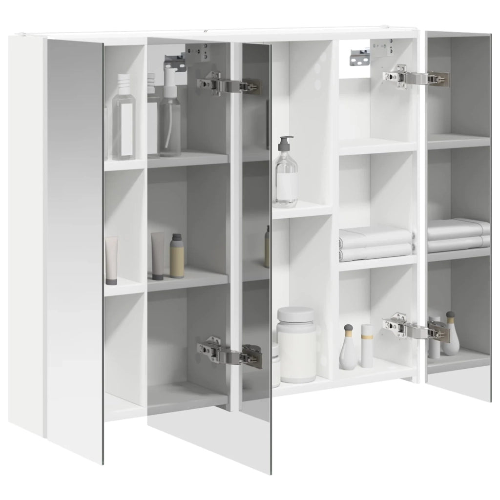 Mobiletto per specchio da bagno Bianco 83,5 x 15,5 x 70 cm