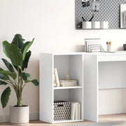Libreria-Scaffale per Libri-Mobile di Stoccaggio Bianca 40x30x76,5 cm in Legno Multistrato