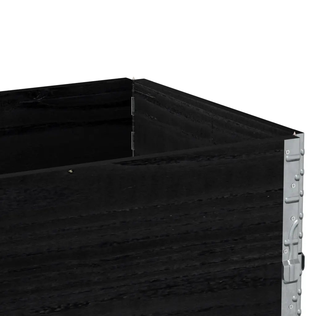 Paretali per Pallet 2 pz Neri 100x50cm Legno Massello di Pino