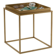 Lorsica, Tavolino da Salotto Forma Quadrato, 45x45x52h cm oro
