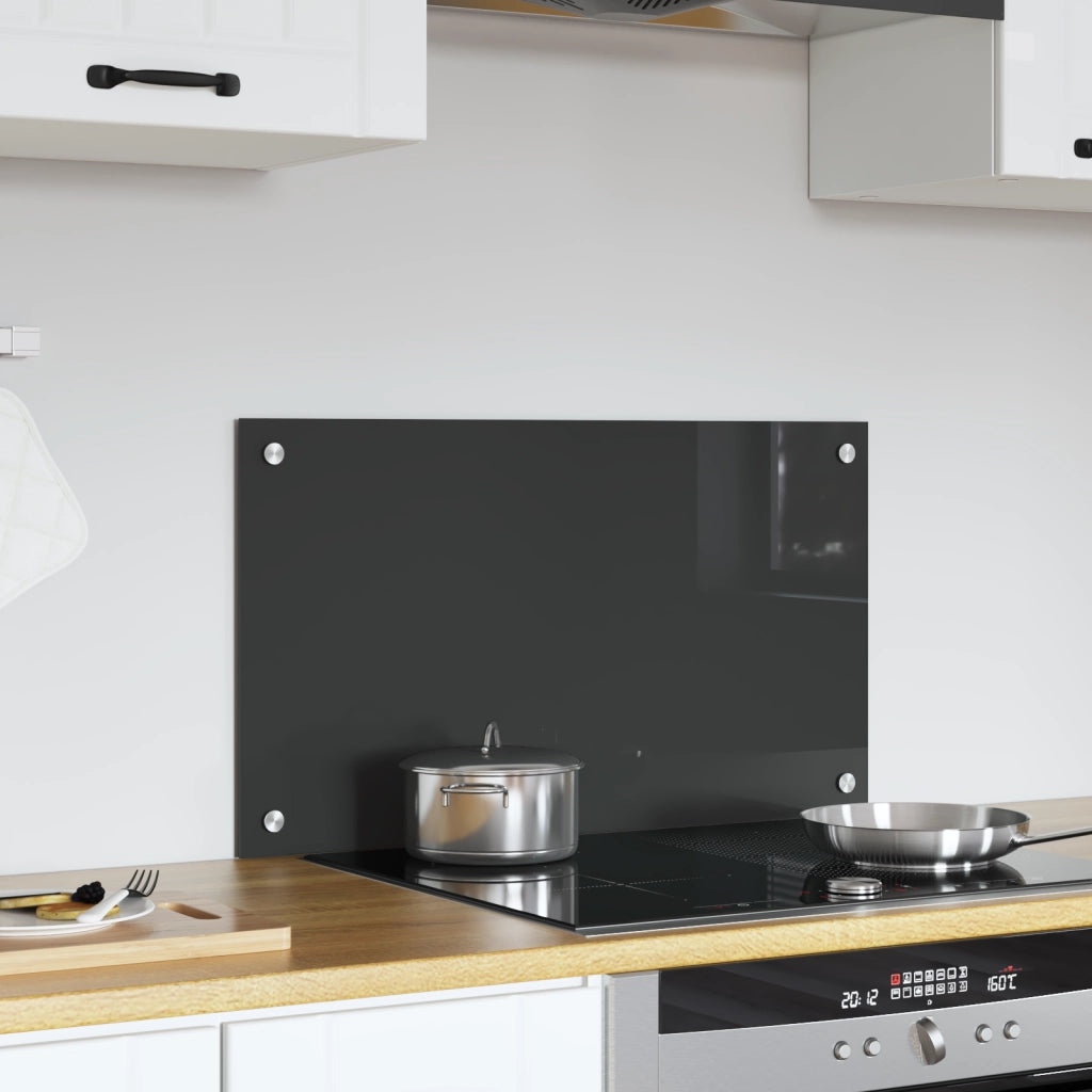 Schienale Cucina Grigio Scuro 70x40x0,6 cm in Vetro Temperato di