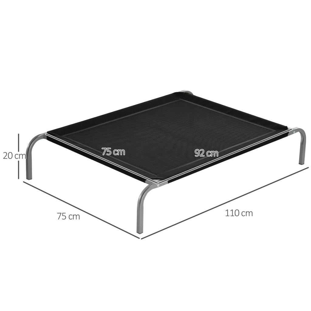 Letto per cani e gatti XL ¨C zephmum ¨C 110x75x20 cm nero tessuto