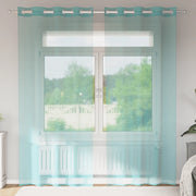Tende in Voile con Occhielli 2 pz Turchese