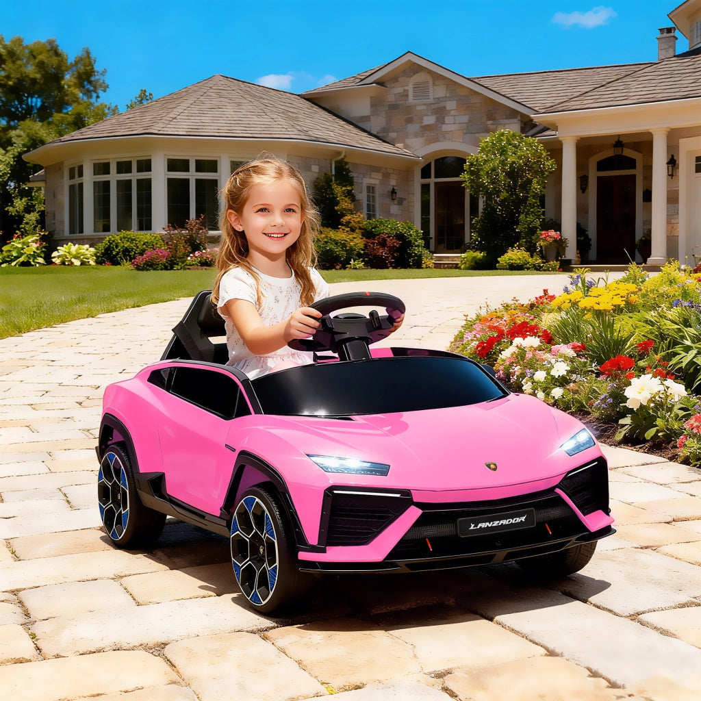 Auto Bambini Lamborghini Elettrica 12V ¨C zephmum ¨C Rosa con Telecomando