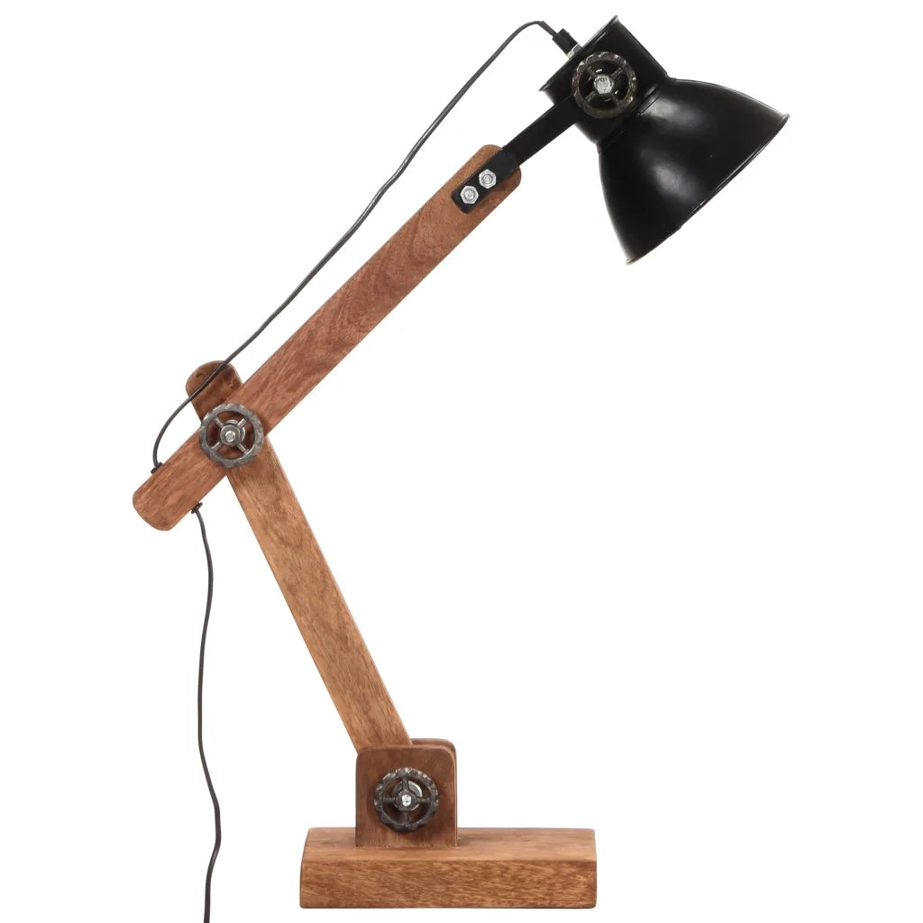 Lampada da Scrivania Industriale Nera Rotonda 58x18x90 cm E27 320553