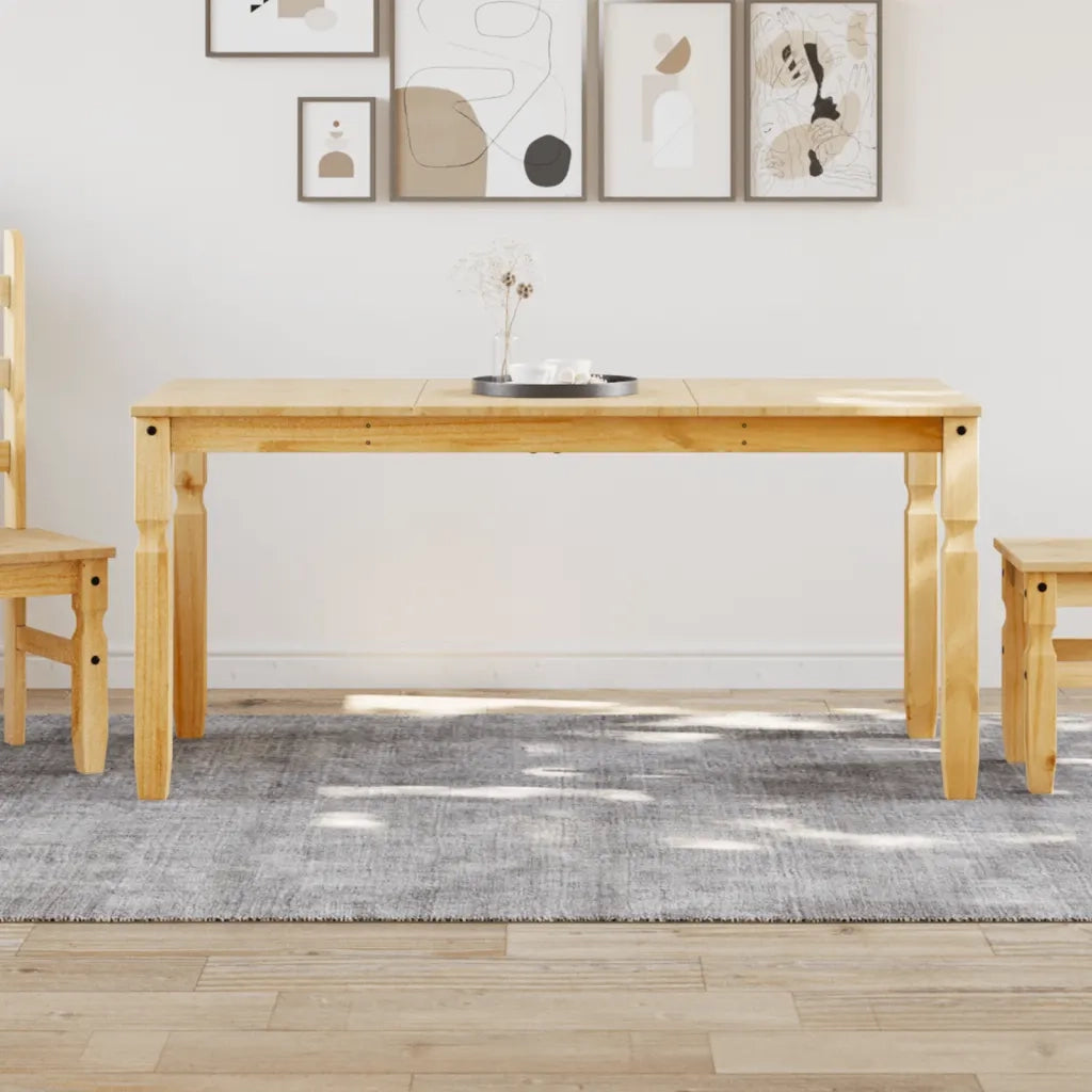 Tavolo da Pranzo Corona 160x80x75 cm in Legno Massello di Pino 4005717