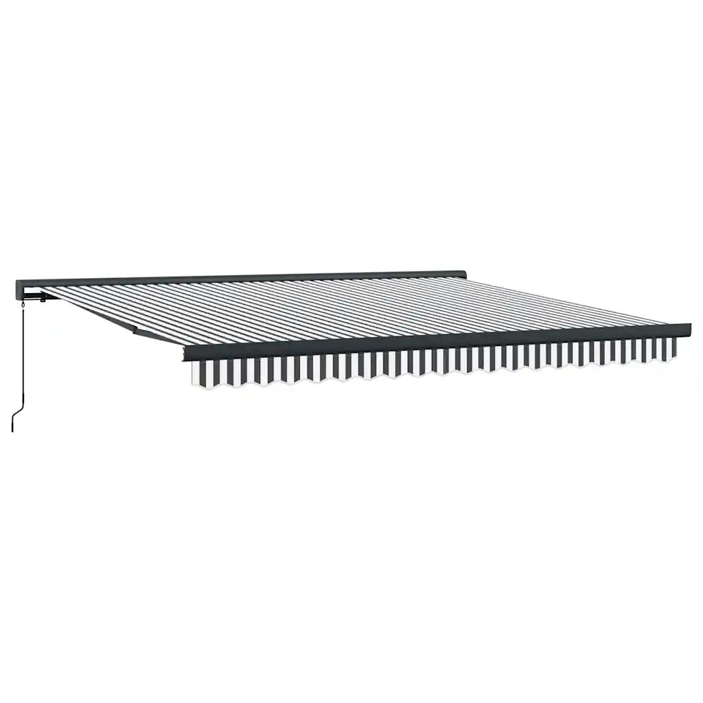 Tenda Retrattile Antracite e Bianca 4x3 m Tessuto e Alluminio 3216130