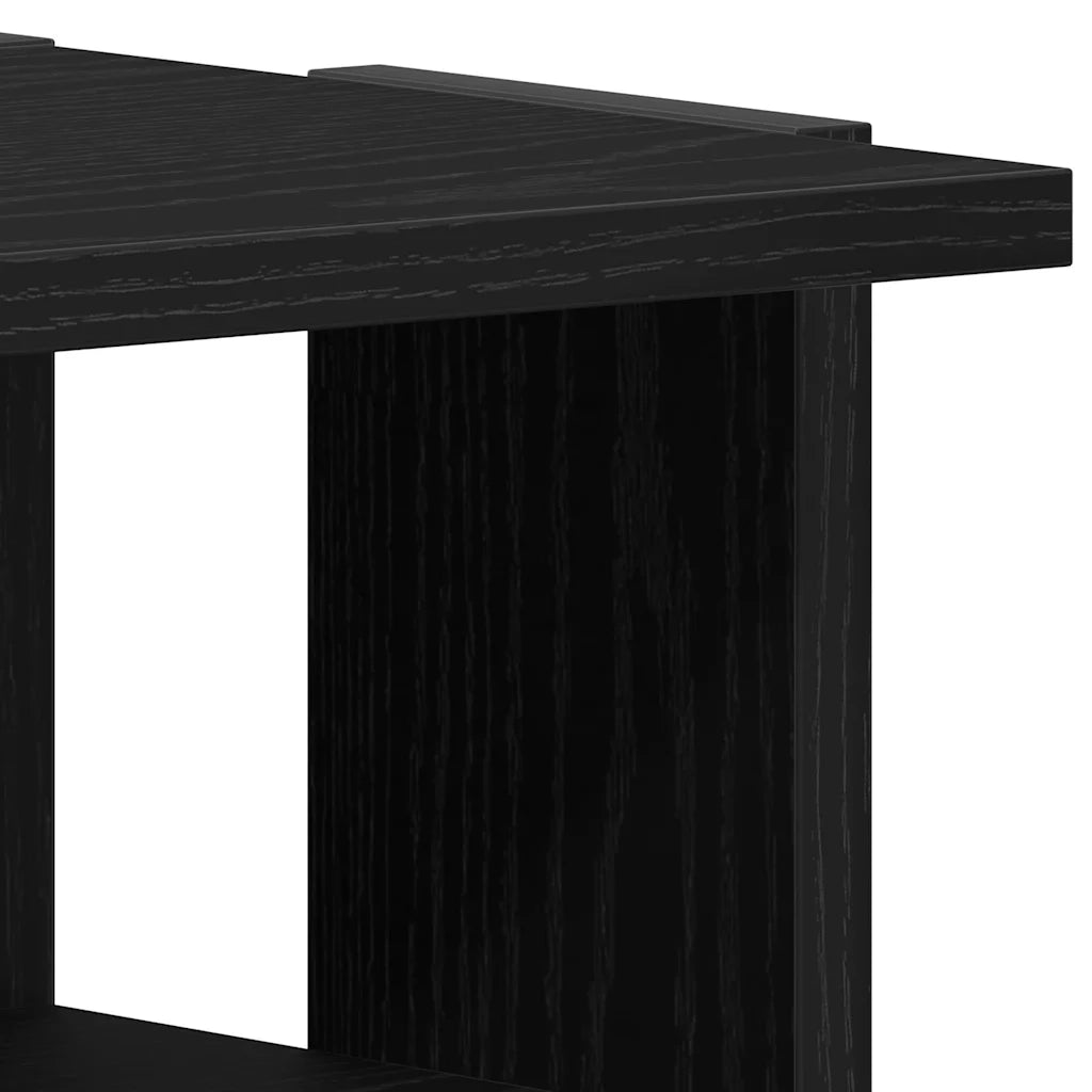 Scarpiera Rovere Rovere Nero 25x27x102 cm in Legno Multistrato 862066
