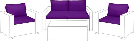 Cuscini per sedute e cuscini per bassi divani - Cuscini per giardino - Mobili da giardino acqua-resistenti per lounge - Cuscini per sedie da giardino