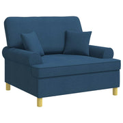 Poltrona con cuscini Blu Tessuto 42043512