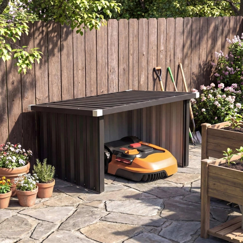 GARAGE PER RASAERBA ROBOT 108 x 86 x 62,5 cm Acciaio Grigio Scuro