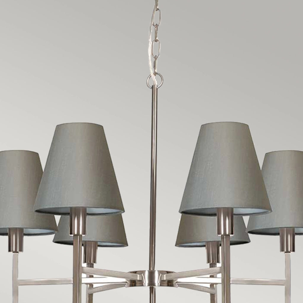Lampadario Lucerne nichel spazzolato 6xE14 25W Elstead