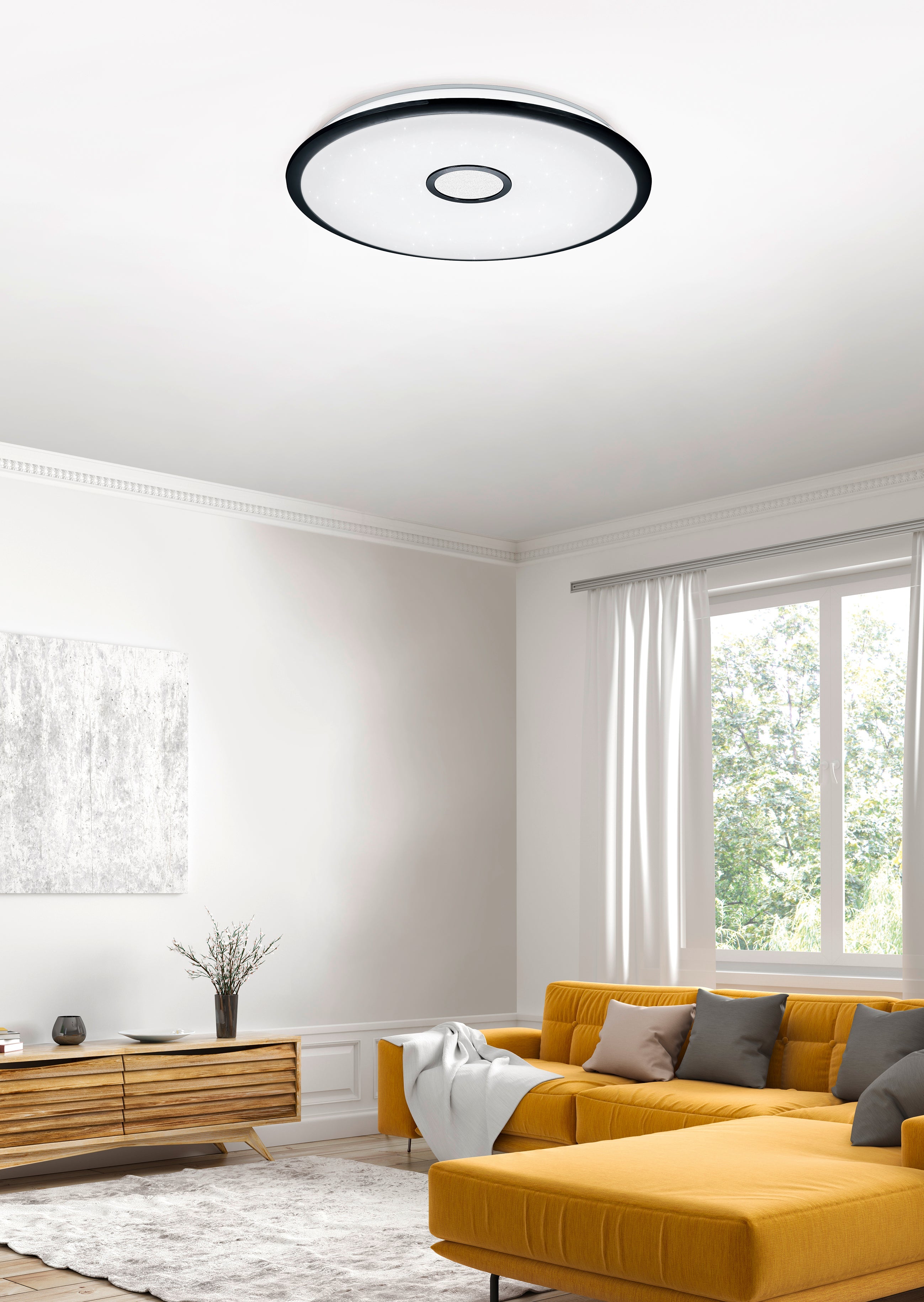 Plafoniera da Interno a LED in Plastica Nero Opaco