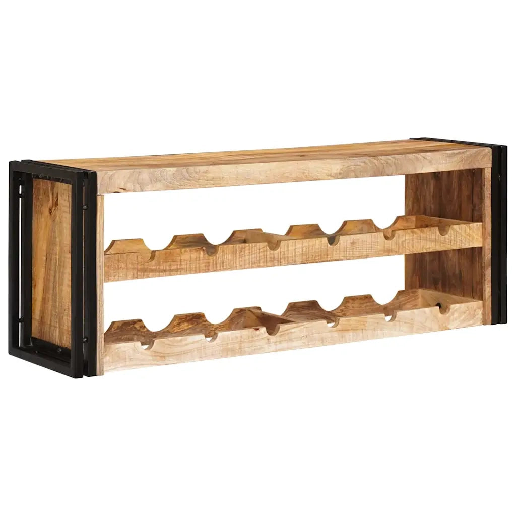 Portabottiglie 100 x 45 x 33 cm Legno di Mango Grezzo Massiccio