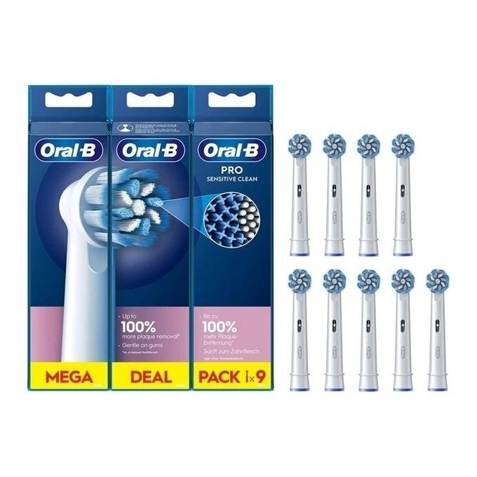 Oral-B Testine Di Ricambio Pro Sensitive Clean, Confezione Da 9 Testine