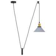 Lampada Sospensione Regolabile E27 Grigio Lucido ?22 cm Metallo CFW2200908