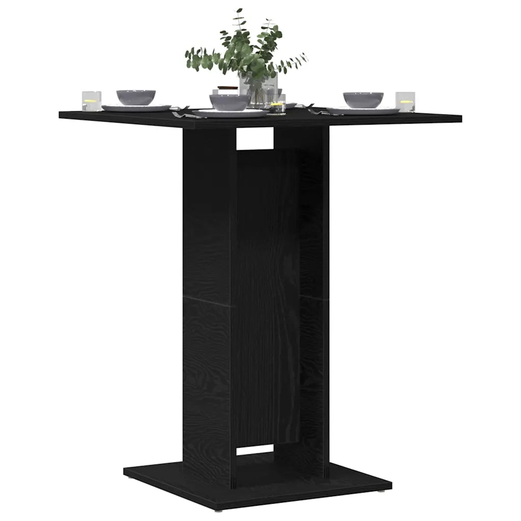 Tavolo da bistrot Rovere Nero 60x60x75 cm in Legno Multistrato 862494